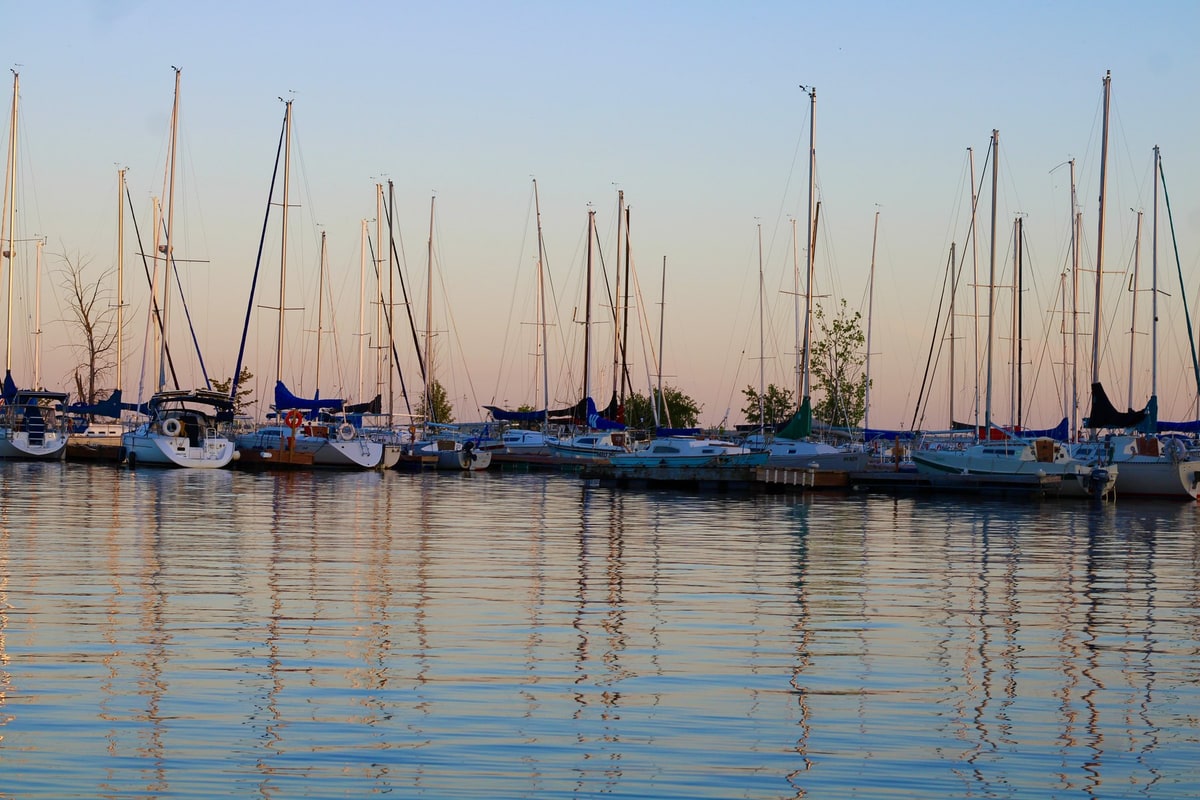 Marina at golden hour